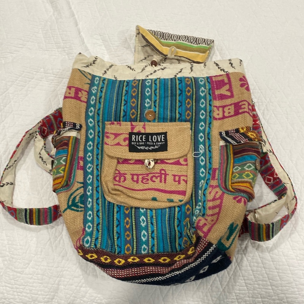 NEW Rice Love backpack; see pics for color patterns